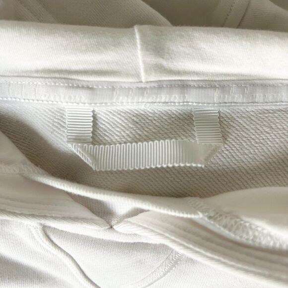 Lululemon All Yours Cropped Hoodie in White Cotton Terry Size 6 - Picture 4 of 5